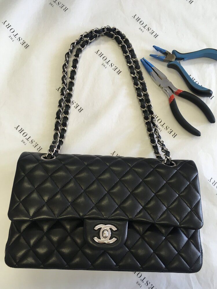 Chanel Chain With Chain Leather Classic Bag